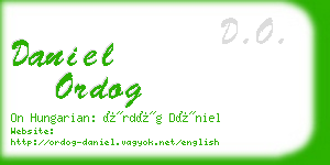 daniel ordog business card